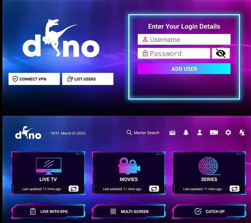 dino iptv paneL