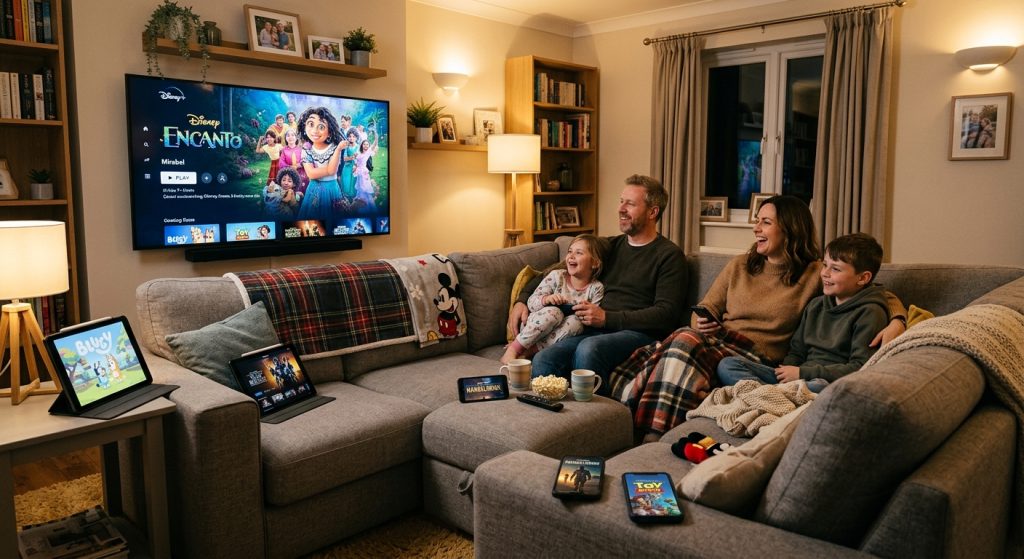 Family sharing Disney Plus account on multiple devices simultaneously