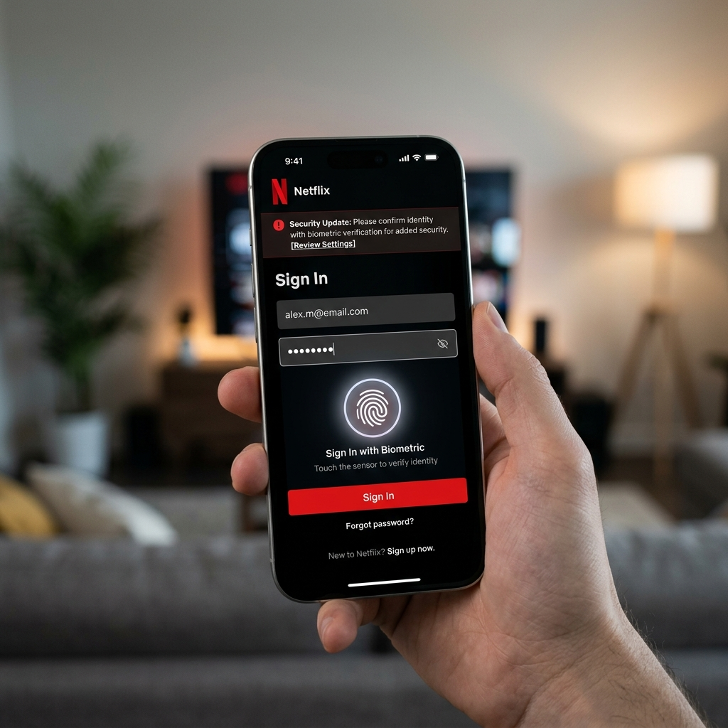 Does Netflix notify you when someone logs in - security alert screen