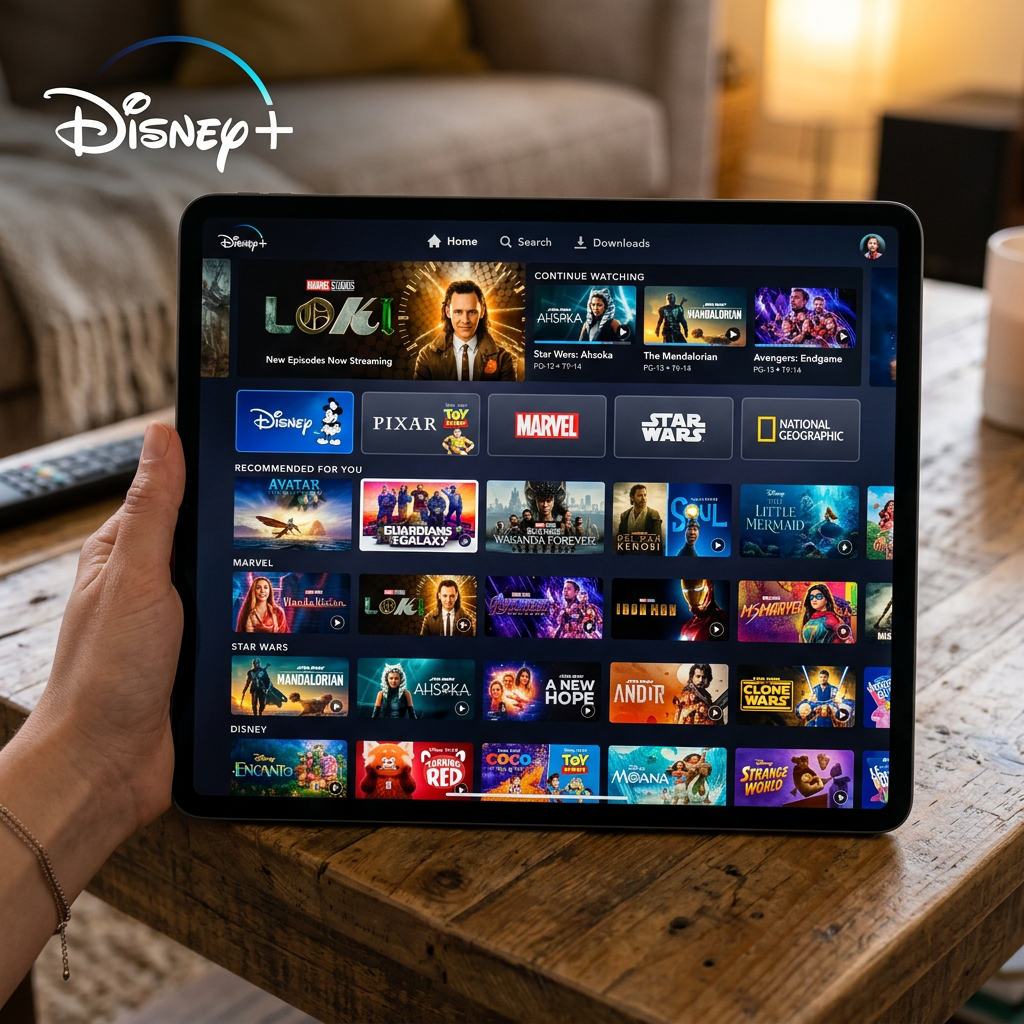 Disney Plus streaming platform showing alternative for Netflix family content
