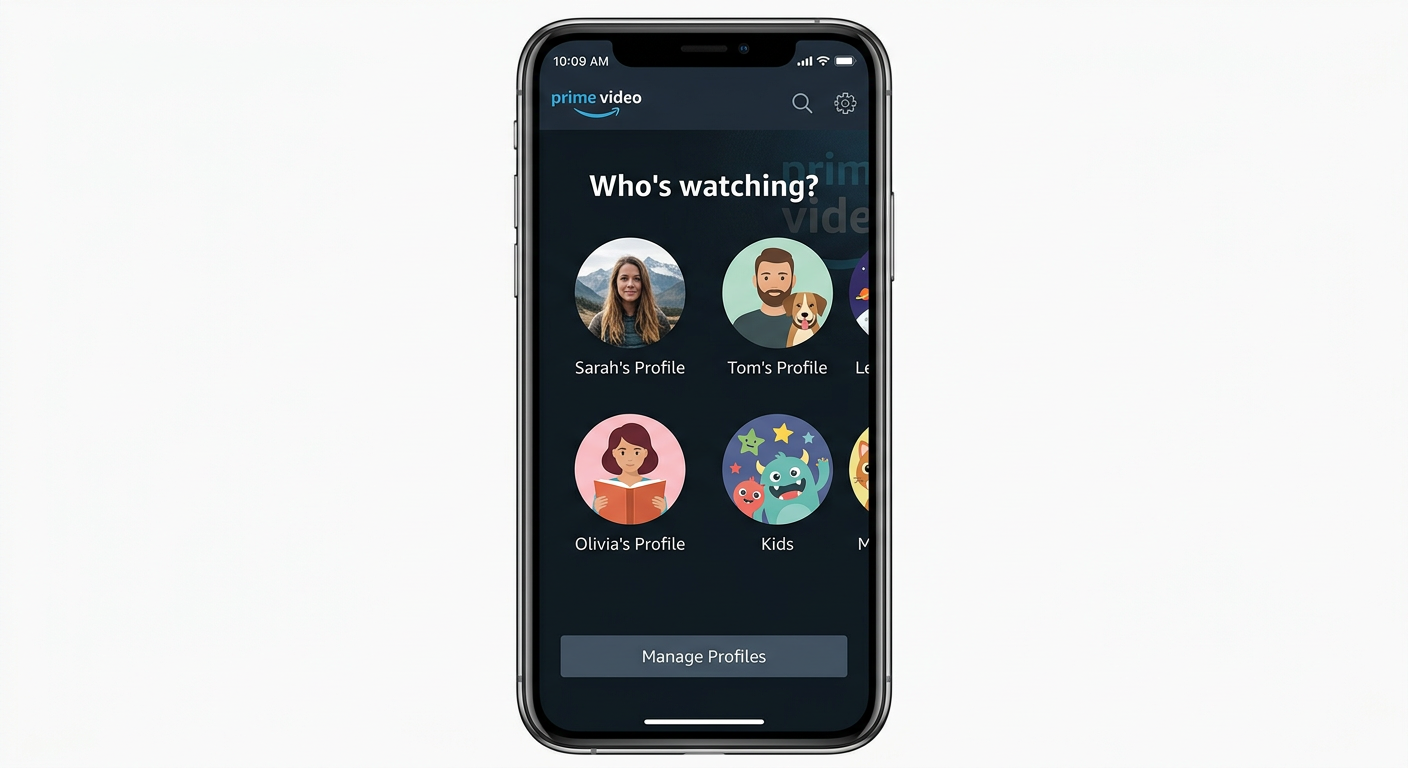 Amazon Prime Video profile setup for multiple viewers watching simultaneously
