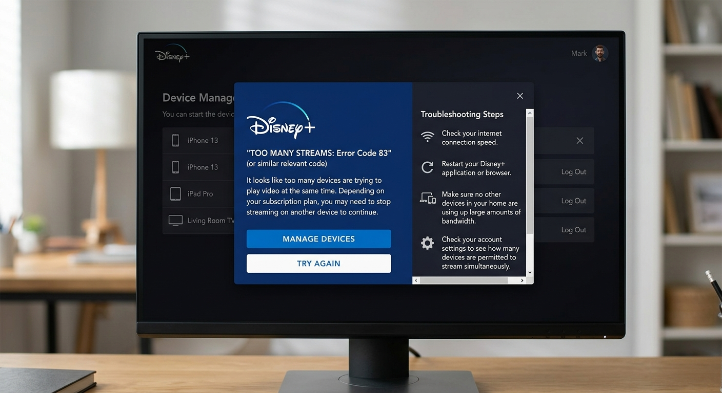 Disney Plus error when more than two people watch at the same time