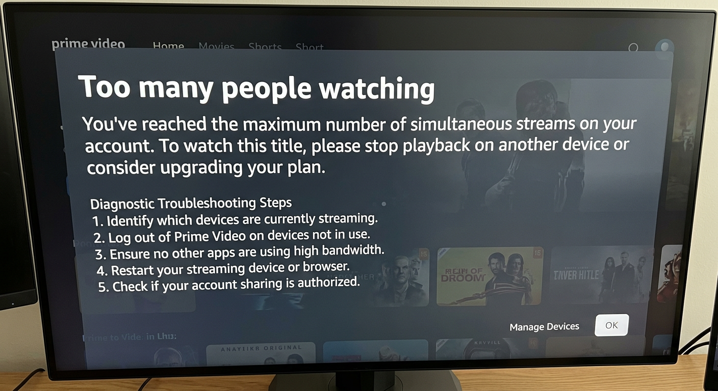 Troubleshooting error when asking can two people watch Amazon Prime at same time
