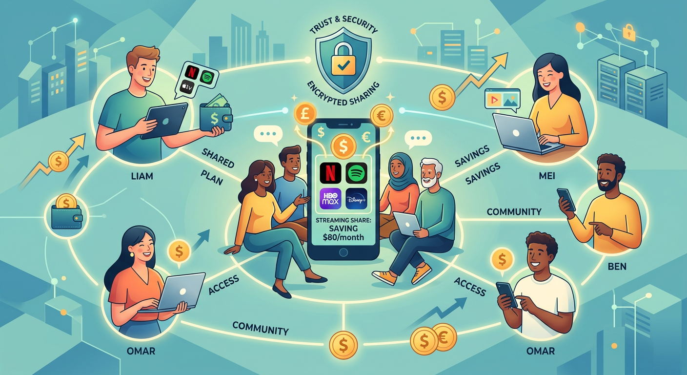 Disney Plus sharing account cost savings through subscription sharing platform