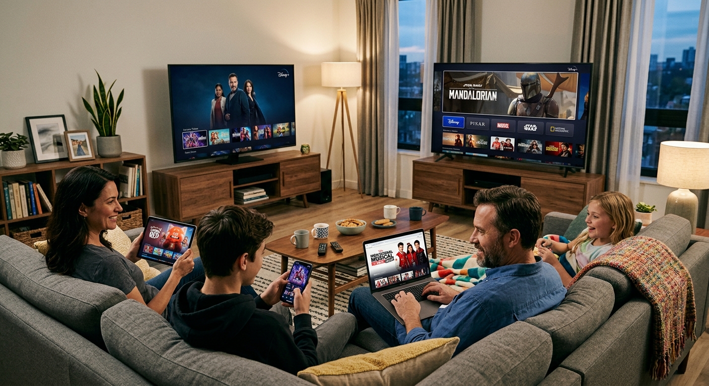 Does Disney Plus limit devices - four screens streaming Disney Plus content simultaneously