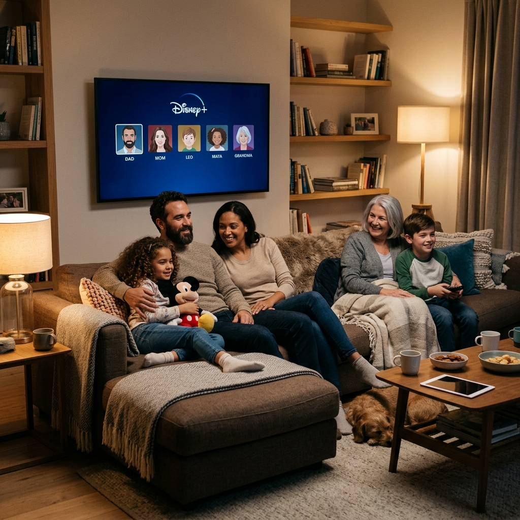 Can I password share Disney Plus with family members watching together