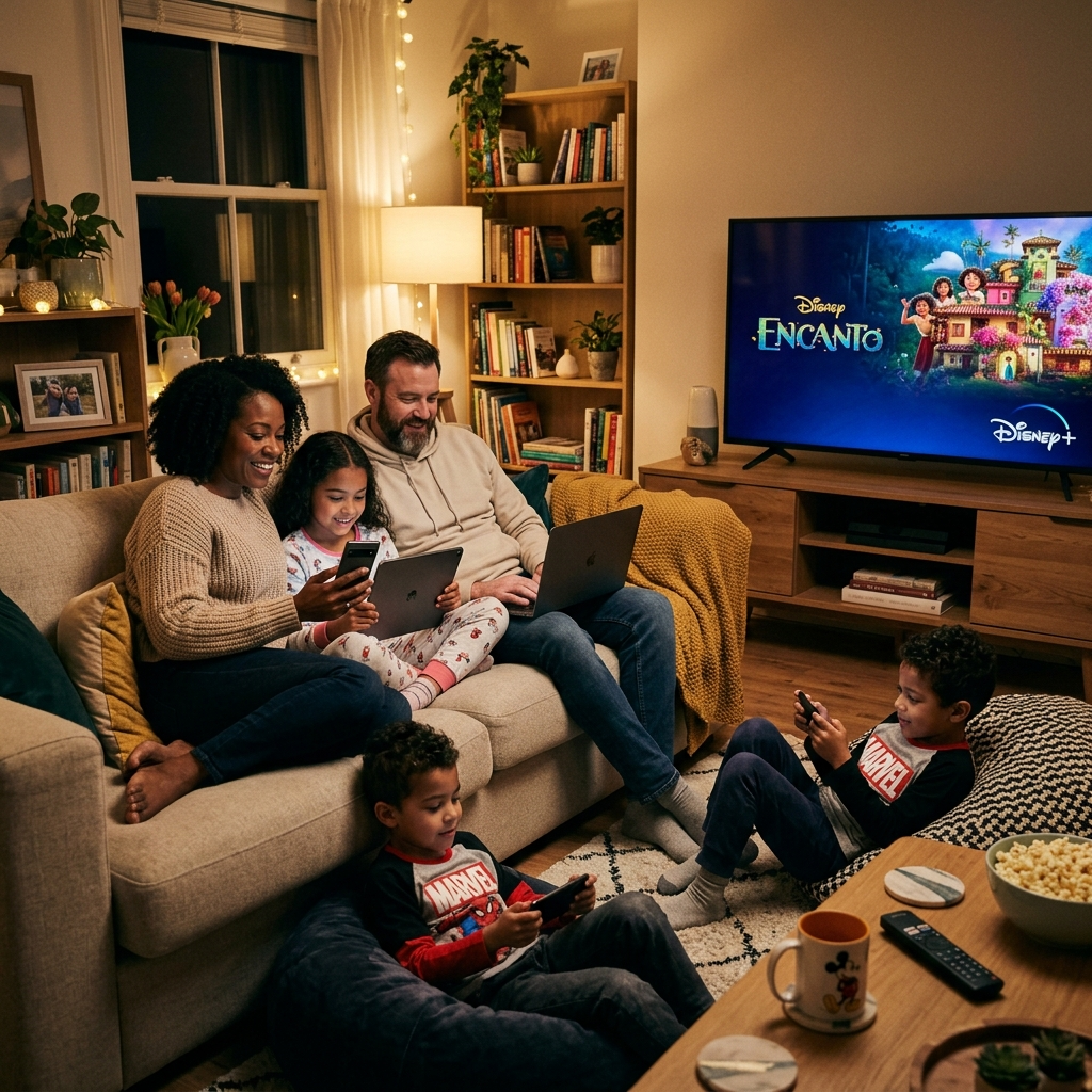 maximum number of devices disney plus family streaming multiple screens