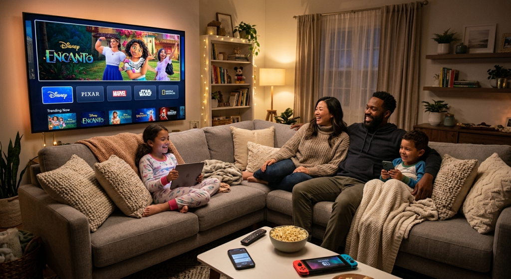 How to share Disney Plus with family members watching on multiple devices simultaneously