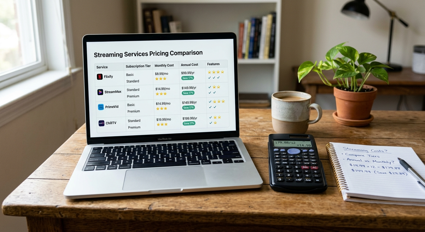 Pricing comparison for streaming services to watch No Strings Attached free online during trial periods