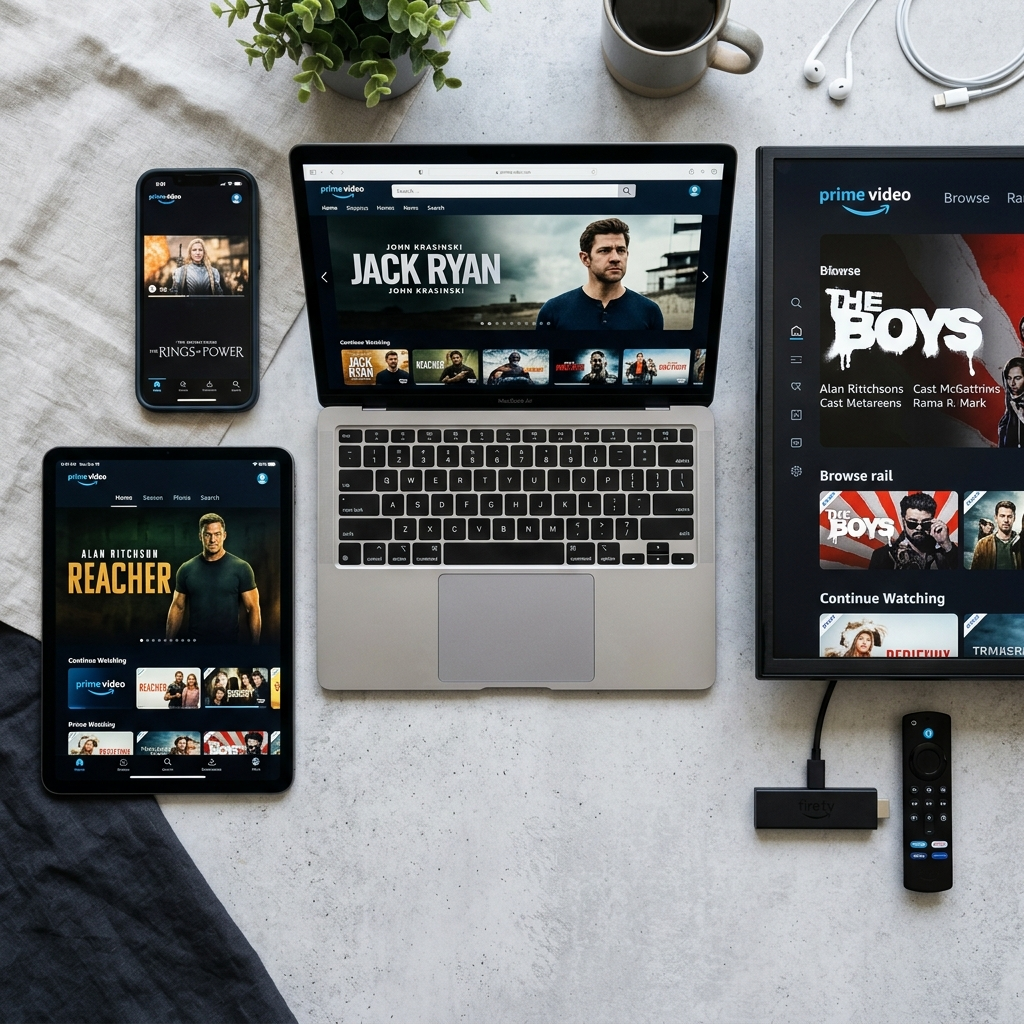 Various compatible devices for watching Prime at the same time across platforms