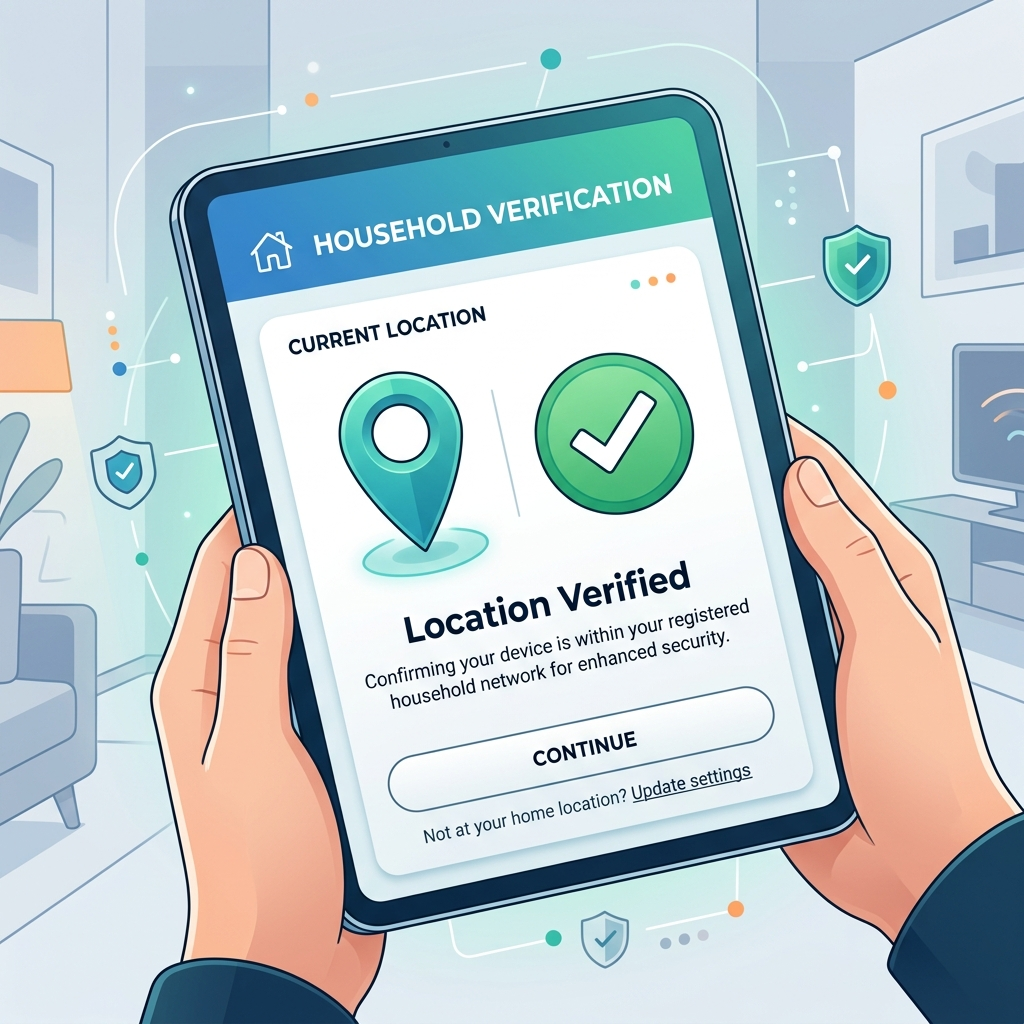 Can I password share Disney Plus household verification screen showing security features