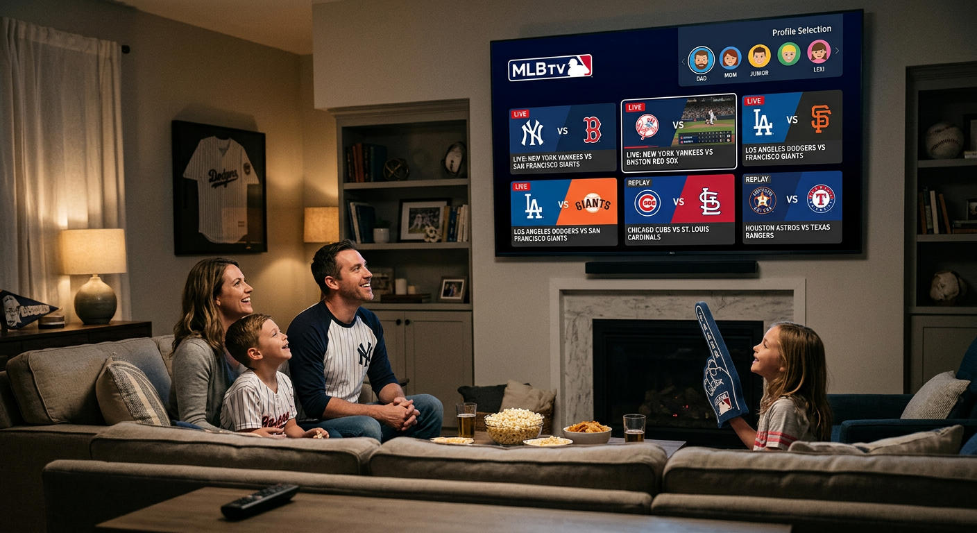 Can you share an MLB TV subscription with family members watching baseball together