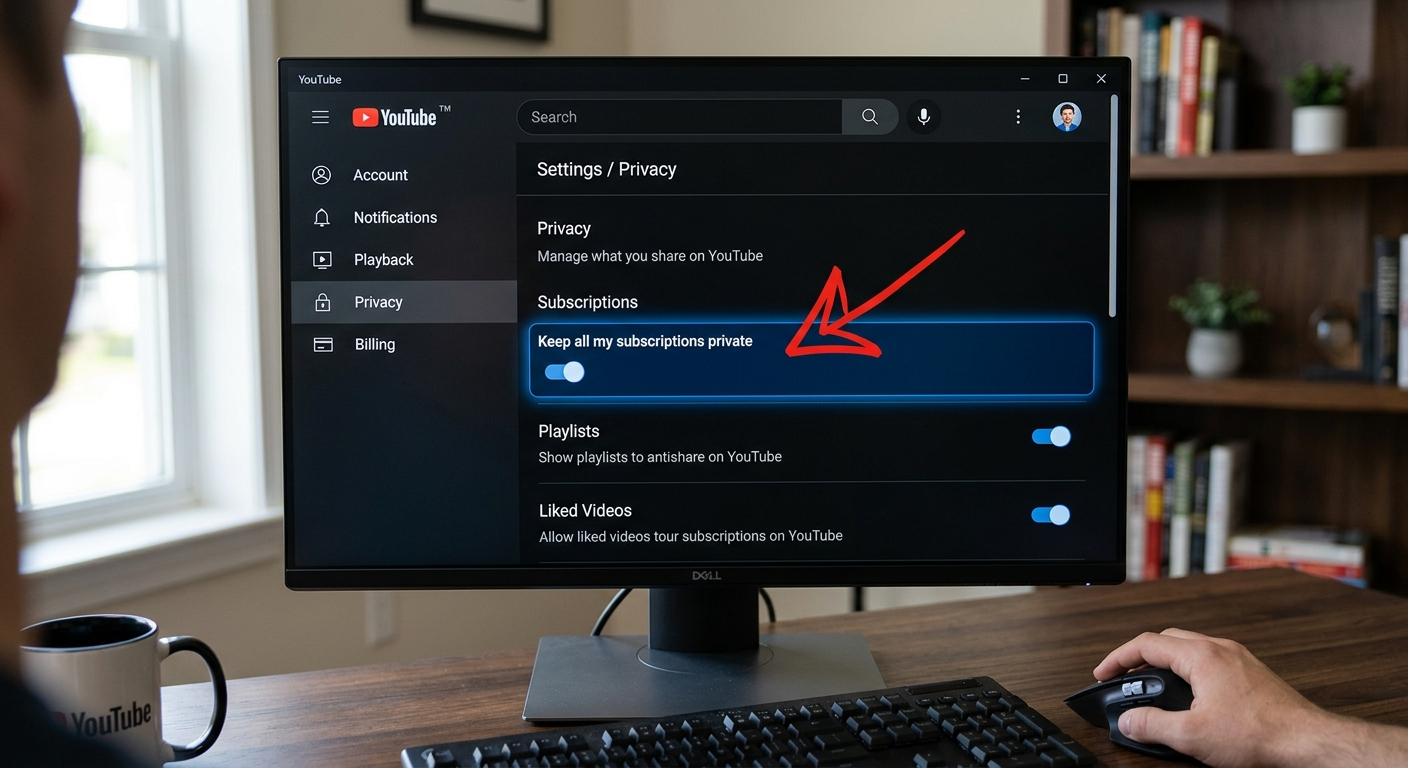 How to YouTube hide subscriptions on desktop computer settings