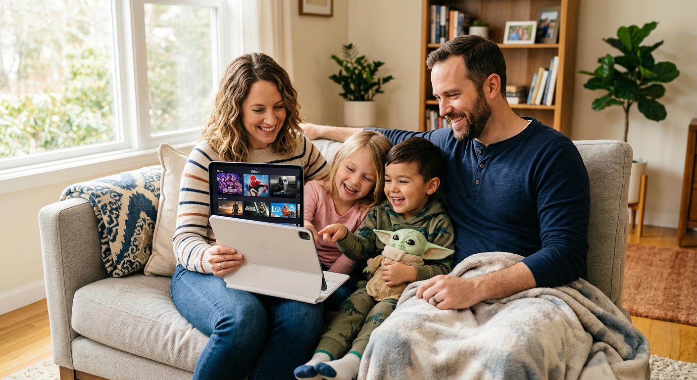 Family streaming Disney Plus content showing better Netflix alternatives for household entertainment
