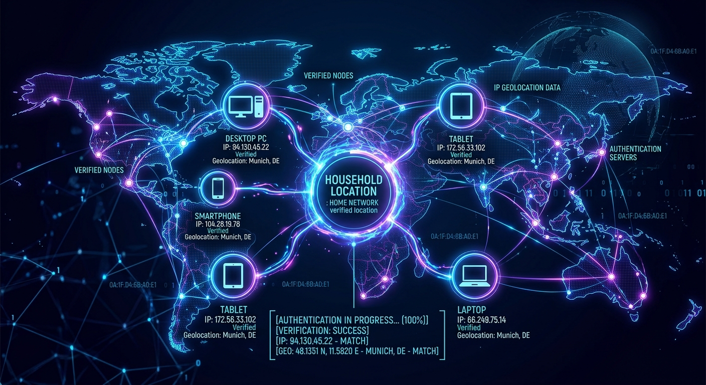 Disney one household rule verification technology and IP tracking system