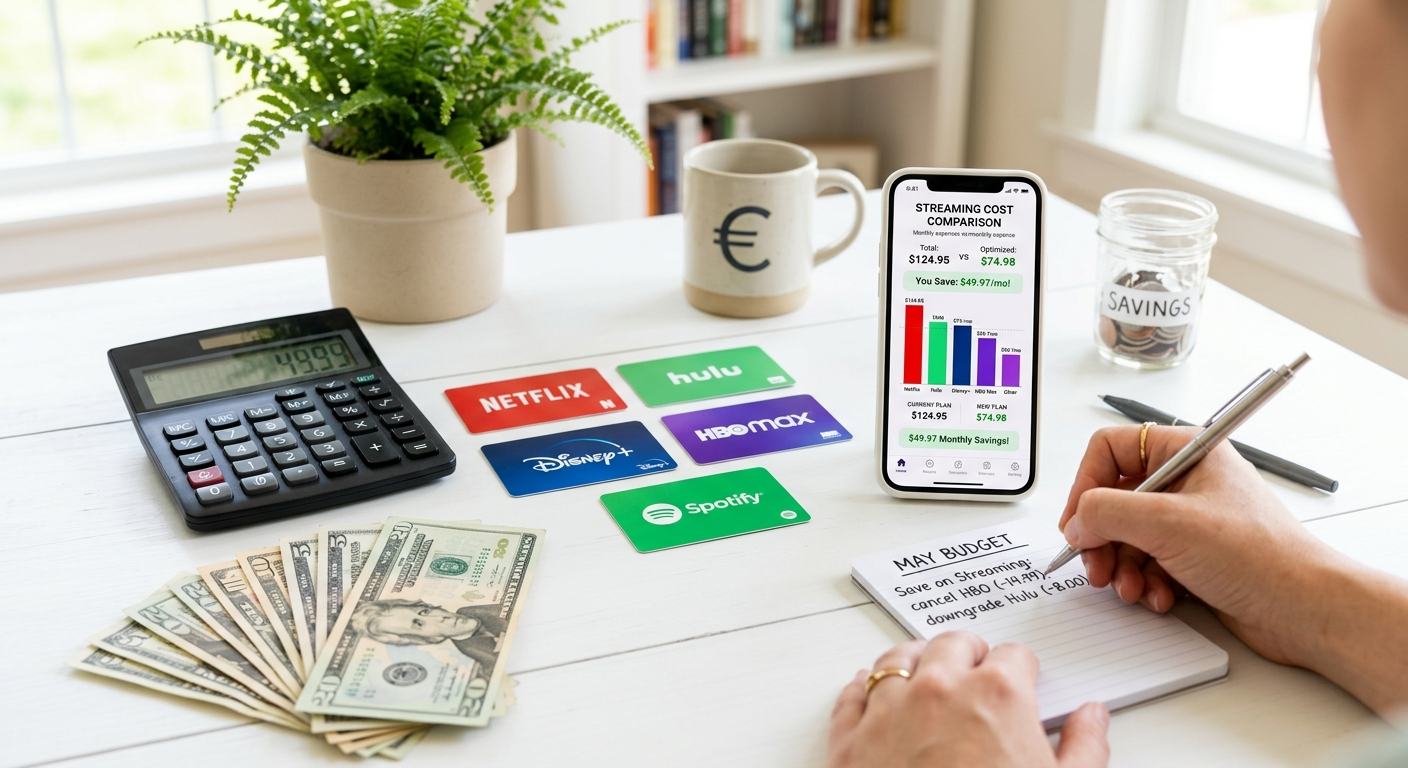 Family subscription boxes cost savings calculator streaming budget management