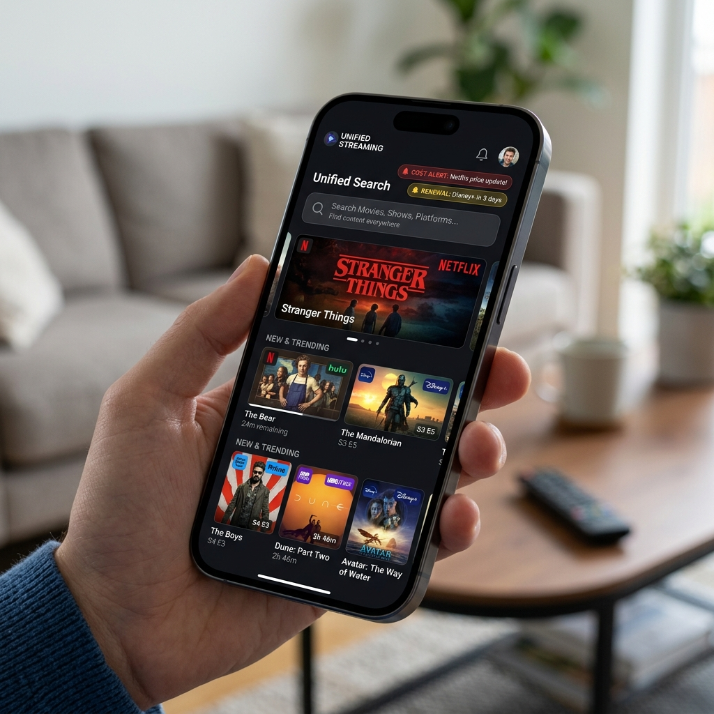 SubscriptionsYou mobile app unified streaming search interface