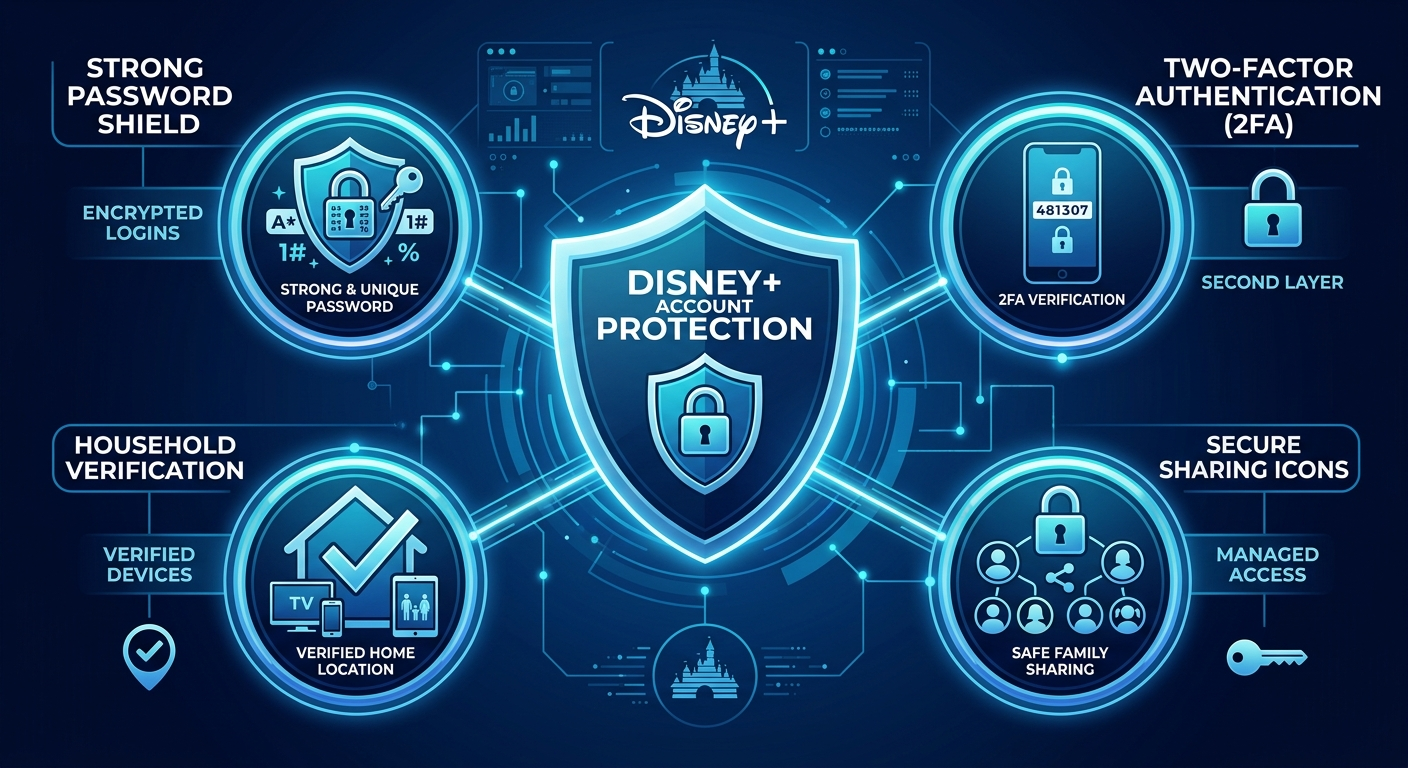 Security best practices for how to share play on Disney Plus safely within households