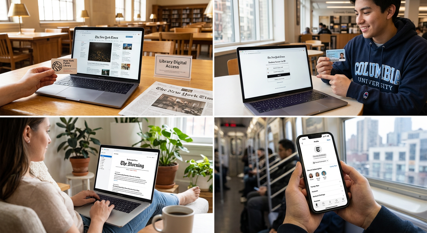 Best deal on NY Times digital subscription alternatives including library and educational access