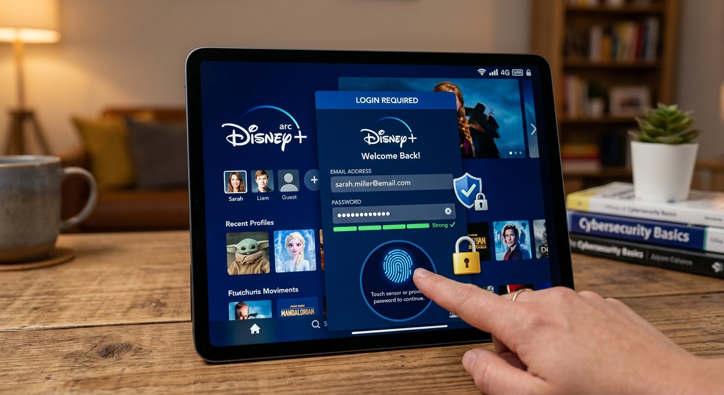 Security features for safely sharing Disney Plus accounts with household members