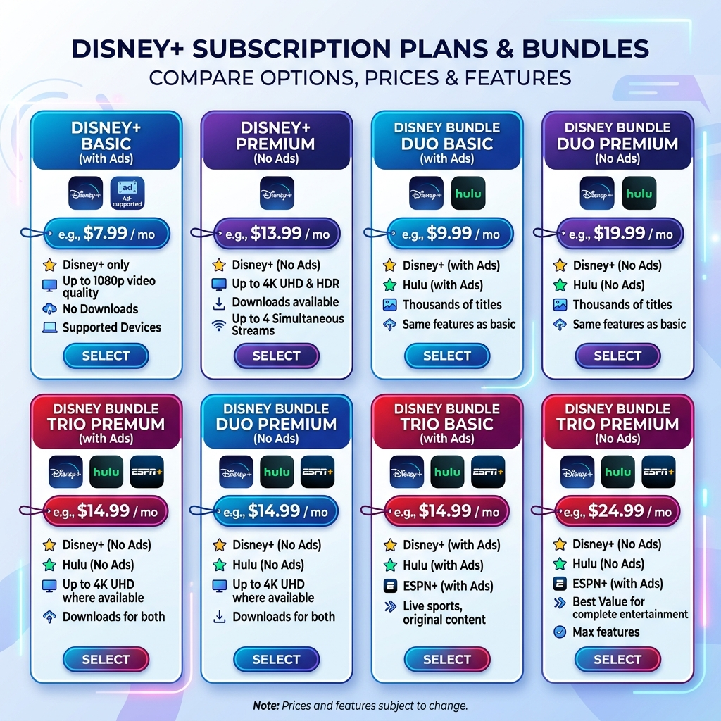 Disney Plus legal subscription alternatives for different households comparison