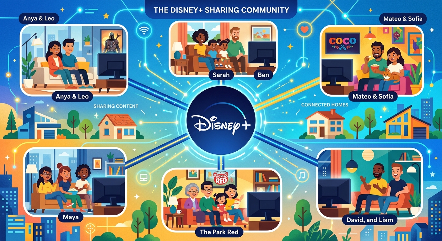 Disney Plus subscription sharing network avoiding not part of household errors