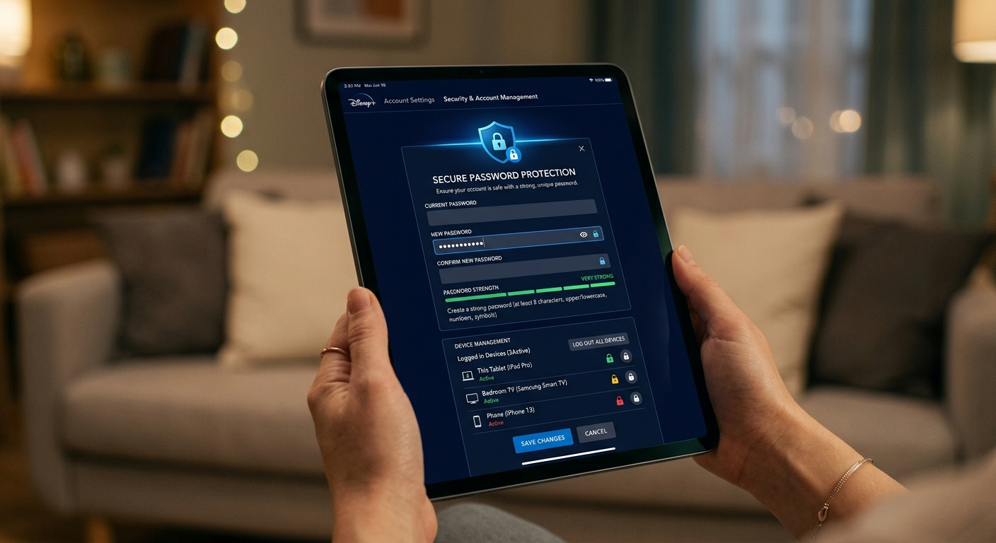 Secure Disney Plus account sharing with proper device management and password protection